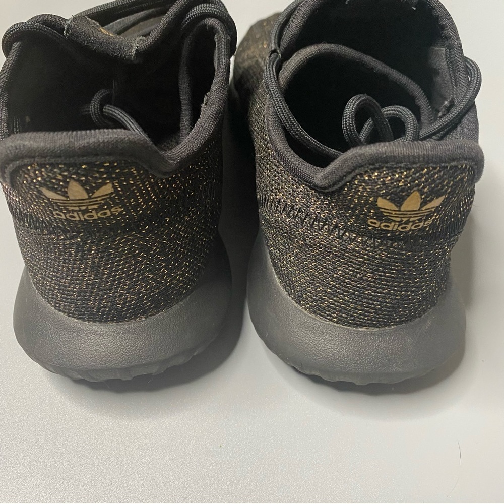 Adidas tubular shadow girls shoes Sz 4 black gold - Picture 5 of 10